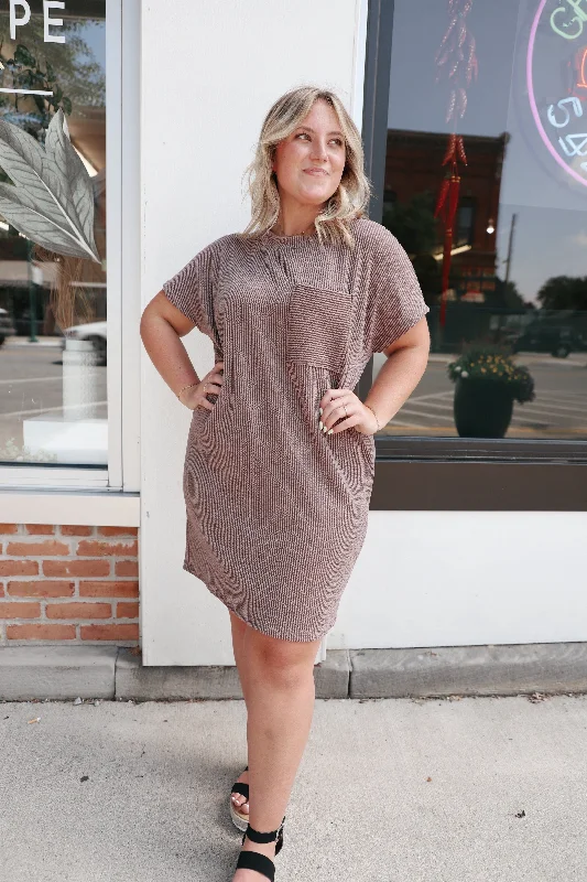 Live in the Moment Peppercorn Dress