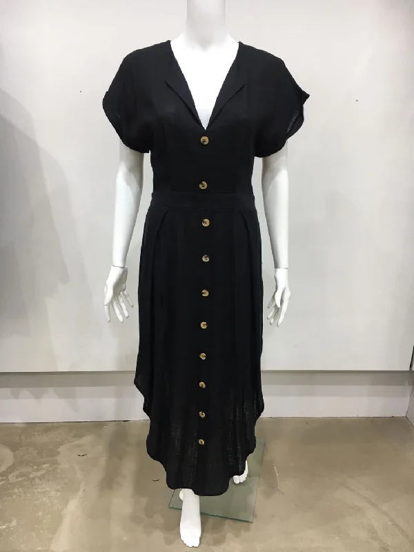 Cap sleeve button through dress