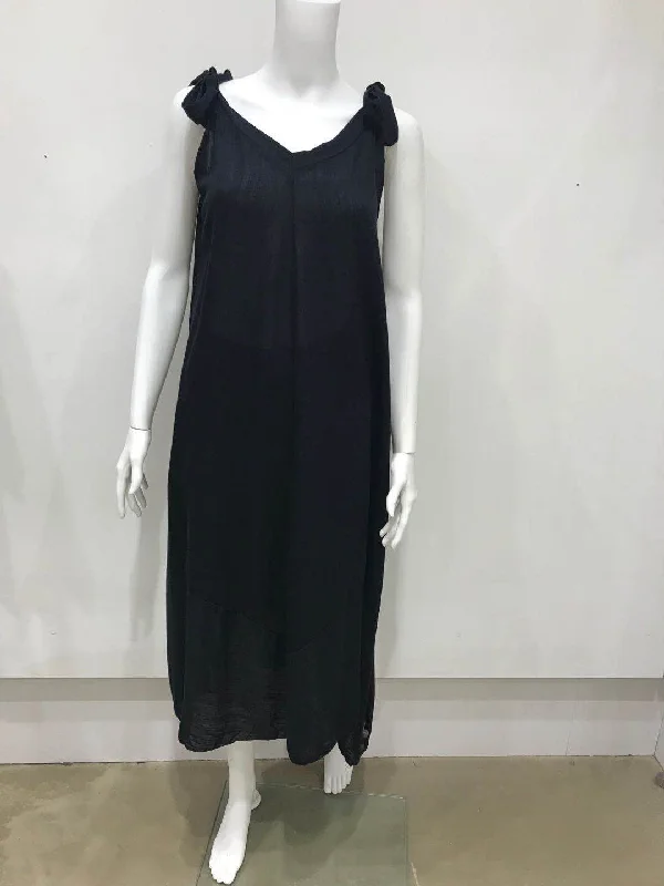 Long linen rayon dress