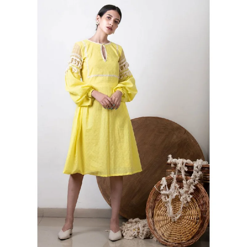 Kalakaari By Sagarika Yellow Summer Dress