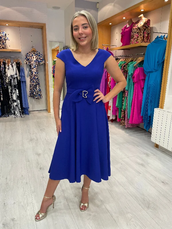 Moncho Heredia Royal Bow Belted Dress