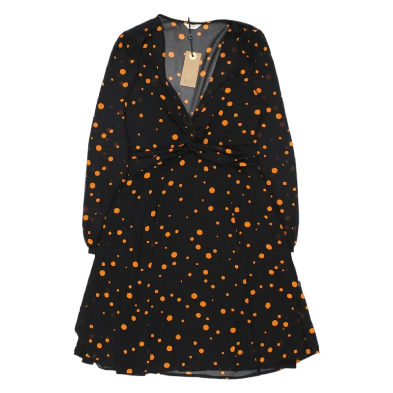 Hush Black/Orange Sun Twist Front Dress