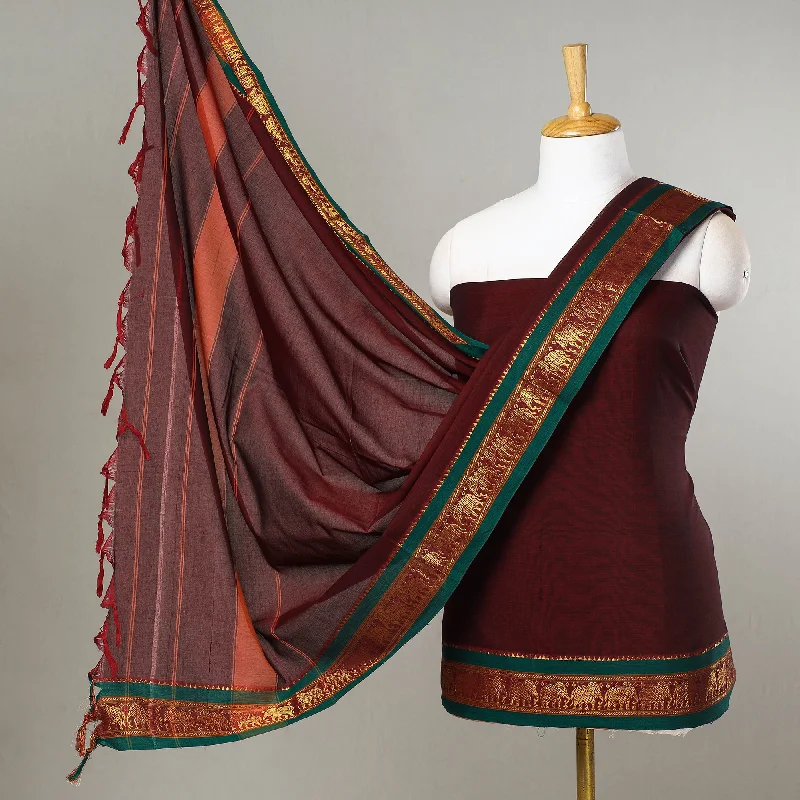 Maroon - 3pc Cotton Dharwad Dress Material 41