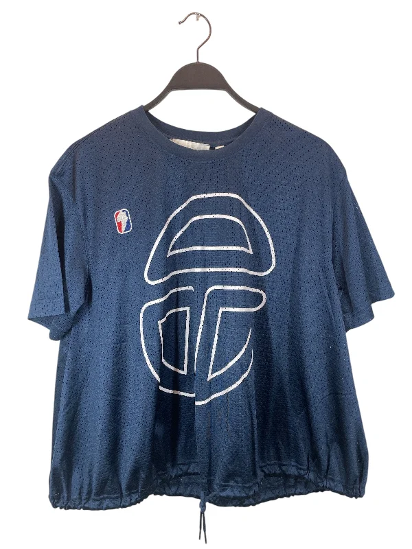 Telfar/T-Shirt/M/NVY/UNISEX MESH JERSEY Terry Blend Velvet Blend Canvas Blend