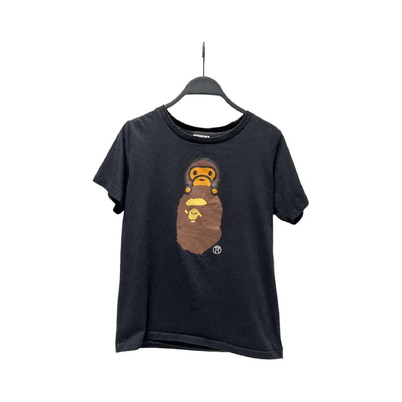 BAPE/T-Shirt/S/Cotton/BLK/ Polka Dot Checkered Tartan