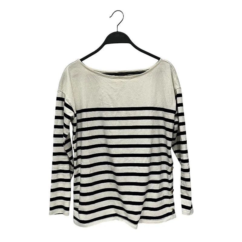 SEZANE/LS T-Shirt/XS/Stripe/Cotton/NVY/ Fleece Nylon Spandex