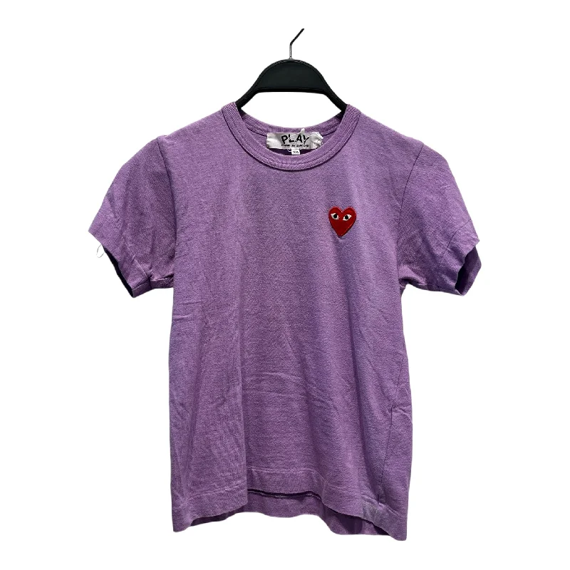 COMME des GARCONS/3|4 T-Shirt/XS/Cotton/PPL/Purple Heart Print Jacquard Patchwork