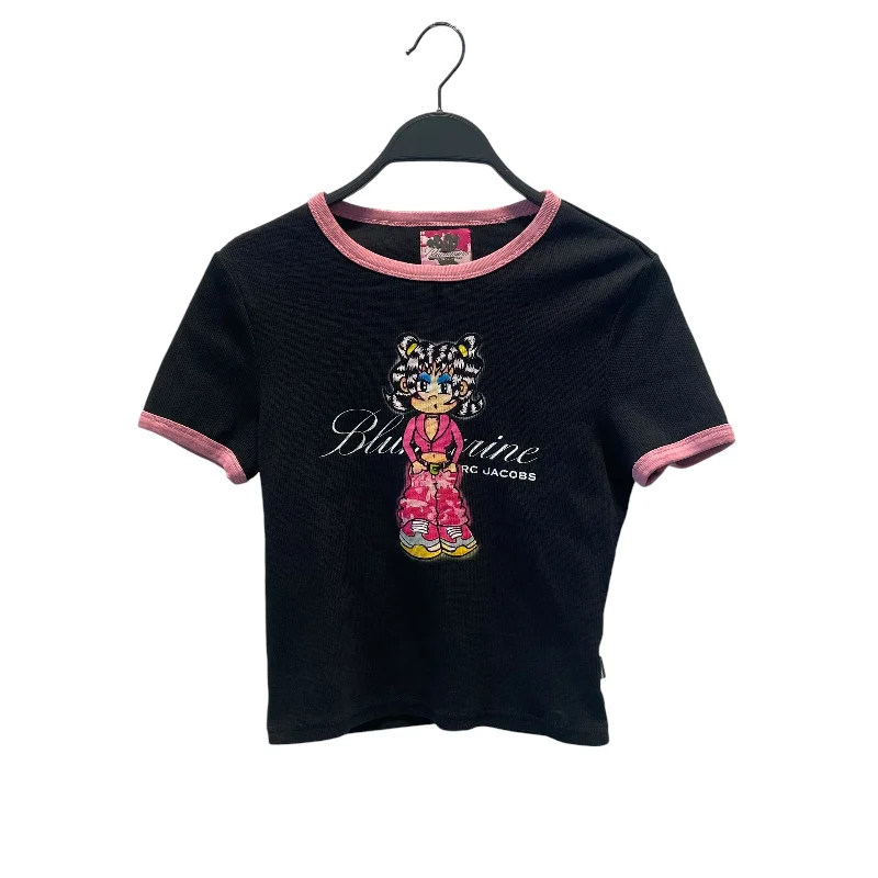 Heaven By Marc Jacobs/T-Shirt/S/Cotton/BLK/ Zippered Front Buttoned Front Snap Front
