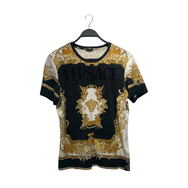VERSACE/T-Shirt/XS/All Over Print/Cotton/MLT/ Beaded Sequined Faux Fur