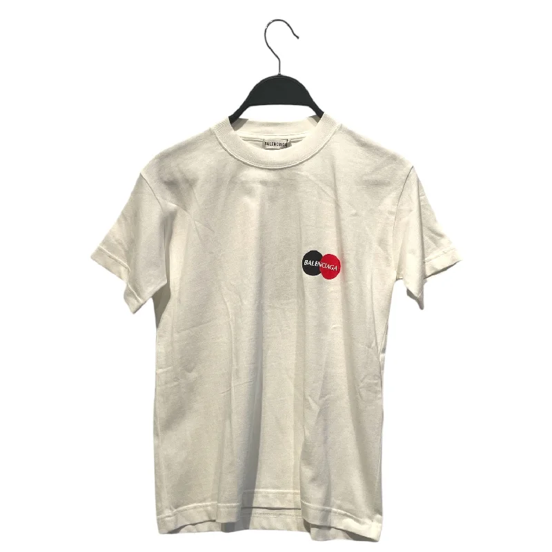 BALENCIAGA/T-Shirt/M/Graphic/Cotton/WHT/MAstercard Tee Anti-Shrink Durable Soft