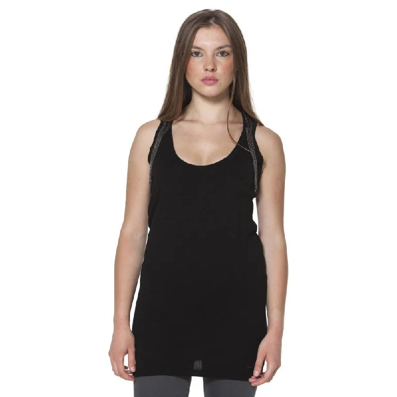 Black Polyester Tops & T-Shirt Chenille Blend Fleece Blend Nylon Blend