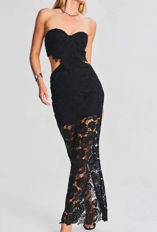 Eliza Long Dress In Black Tunics Favorite customer