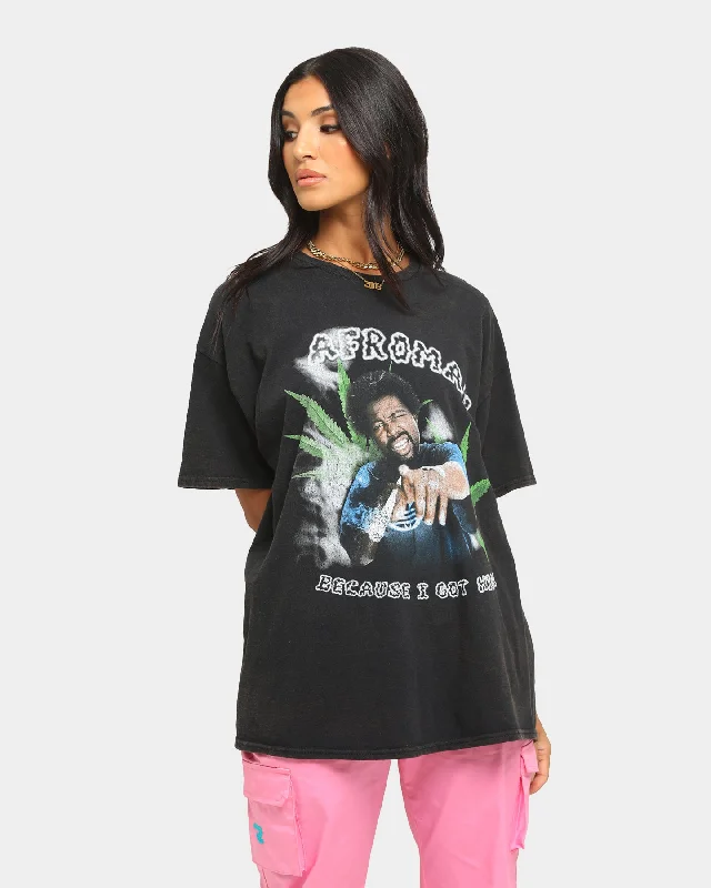 Goat Crew Got High Vintage T-Shirt Black Wash Terry Blend Velvet Blend Canvas Blend