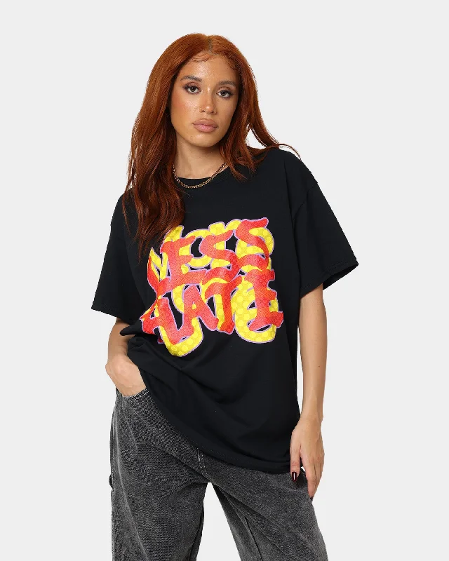 Goat Crew More Love Less Hate Puff Print T-Shirt Black/Red Mesh Blend Leather Blend Suede Blend