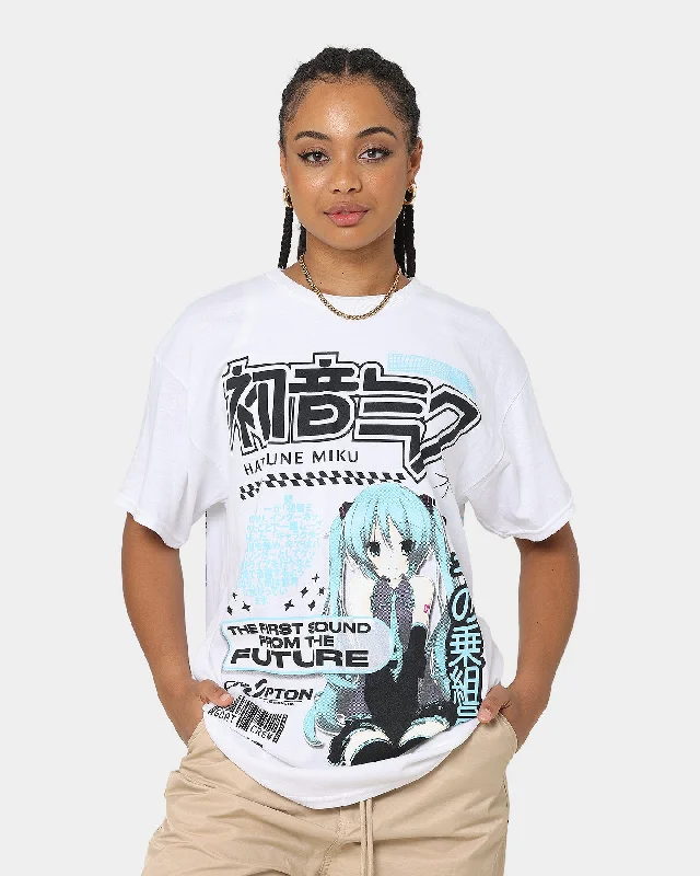 Goat Crew X Hatsune Miku Future Sound T-Shirt White Thin T-Shirt Open Front Quick Dry