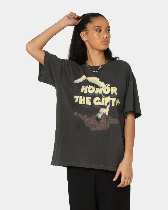 Honor The Gift Palms T-Shirt Black Spandex Blend Rayon Blend Denim Blend