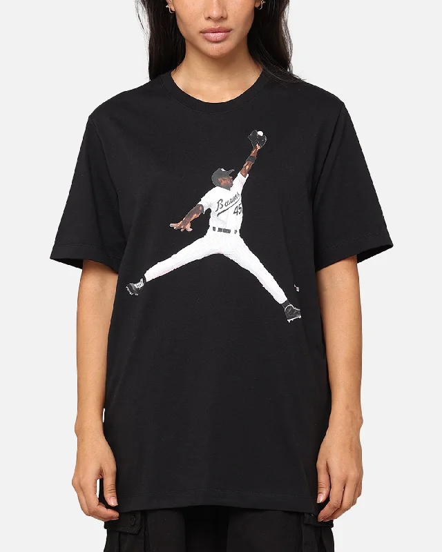 Jordan Flight MVP T-Shirt Black/White Chenille Fabric Brocade Fabric Lace Fabric