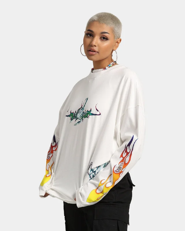 Loiter Cyber Scorpion Long Sleeve T-Shirt Off White Anti-Pilling Machine Wash Handmade