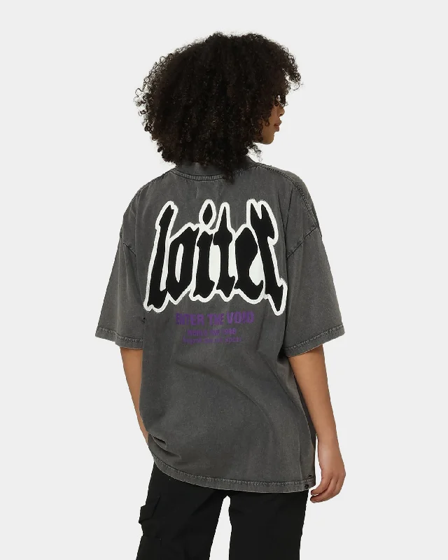 Loiter Retrograde Vintage T-Shirt Charcoal Spandex Blend Rayon Blend Denim Blend