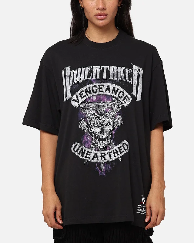 Mitchell & Ness X WWE The Undertaker T-Shirt Overdyed Black Hooded Caped Shawl Collar