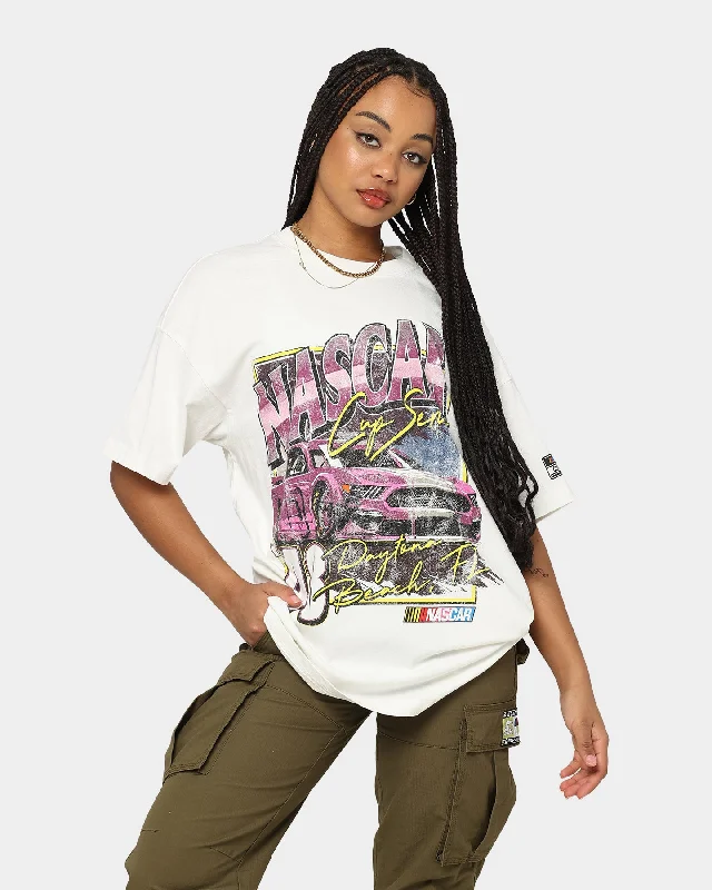 NASCAR Daytona Cup Series T-Shirt Vintage White Lace Blend Ribbed Blend Corduroy Blend