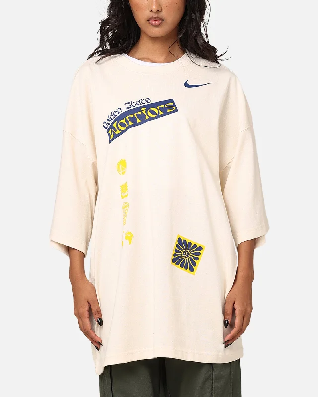 Nike Golden State Warriors NBA Courtside Oversized T-Shirt Pure Ribbed T-Shirt High Neck Heavyweight