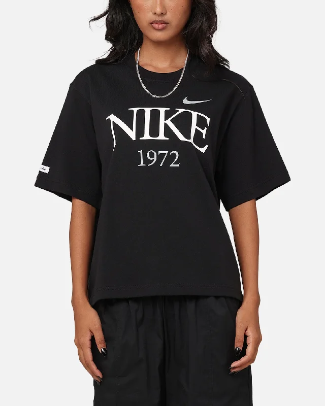 Nike Women's Sportswear Classic Boxy T-Shirt Black Boxy Fit Fitted Loose