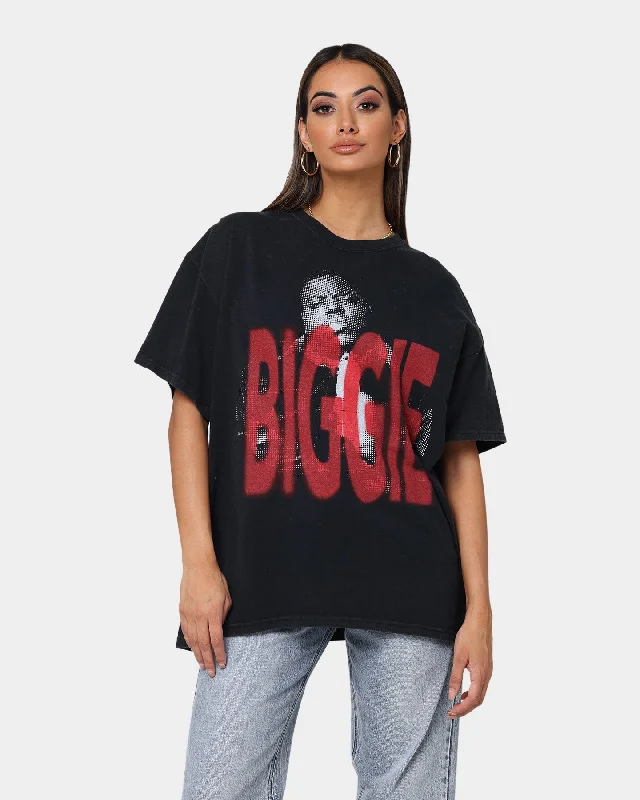 Notorious B.I.G Giant Text Vintage T-Shirt Black Wash Plaid T-Shirt Polka Dot Checkered