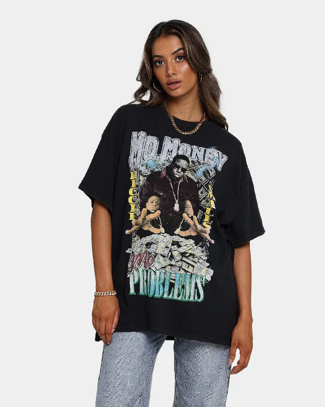 NOTORIOUS B.I.G Mo Money Vintage T-Shirt Black Wash Terry Blend Velvet Blend Canvas Blend
