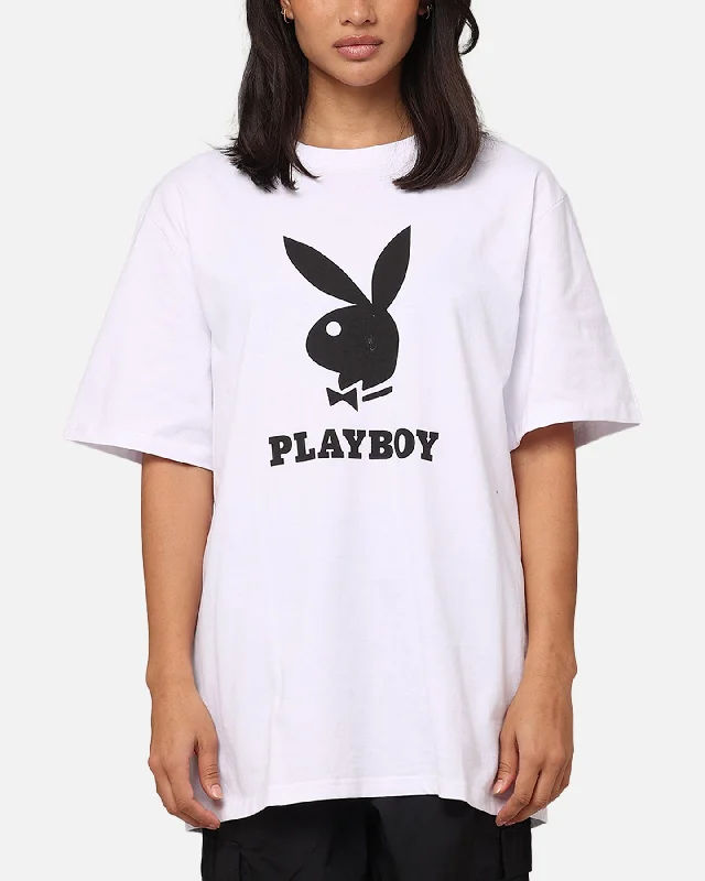 Playboy Playboy Lockup T-Shirt White Elegant Classic Vintage