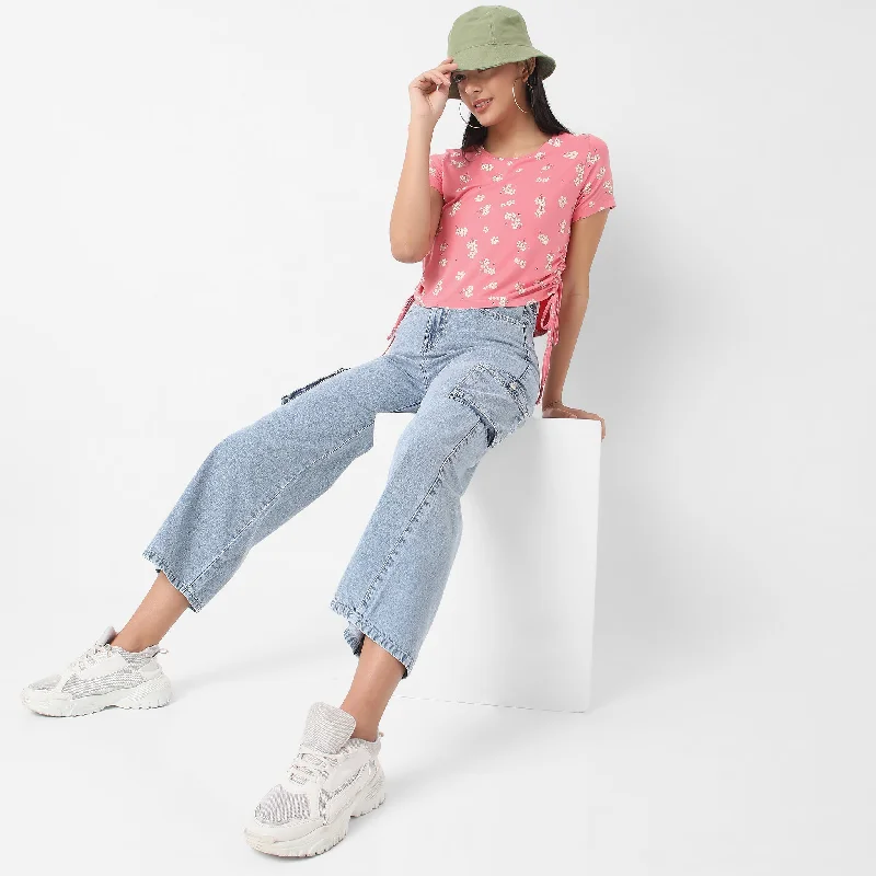 Regular Fit Floral T-Shirt Modern Contemporary Chic