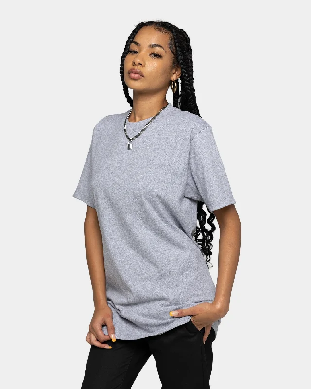 Shaka Wear Max Heavyweight Short Sleeve T-Shirt Heather Grey Chenille Blend Fleece Blend Nylon Blend