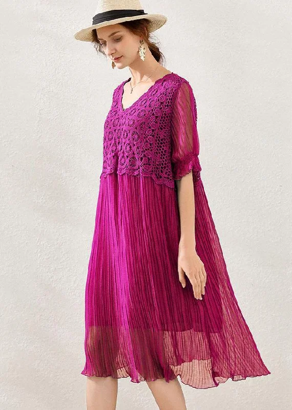 Women Rose Fashion Flare Sleeve Spring Long Dress Tunics Top rated