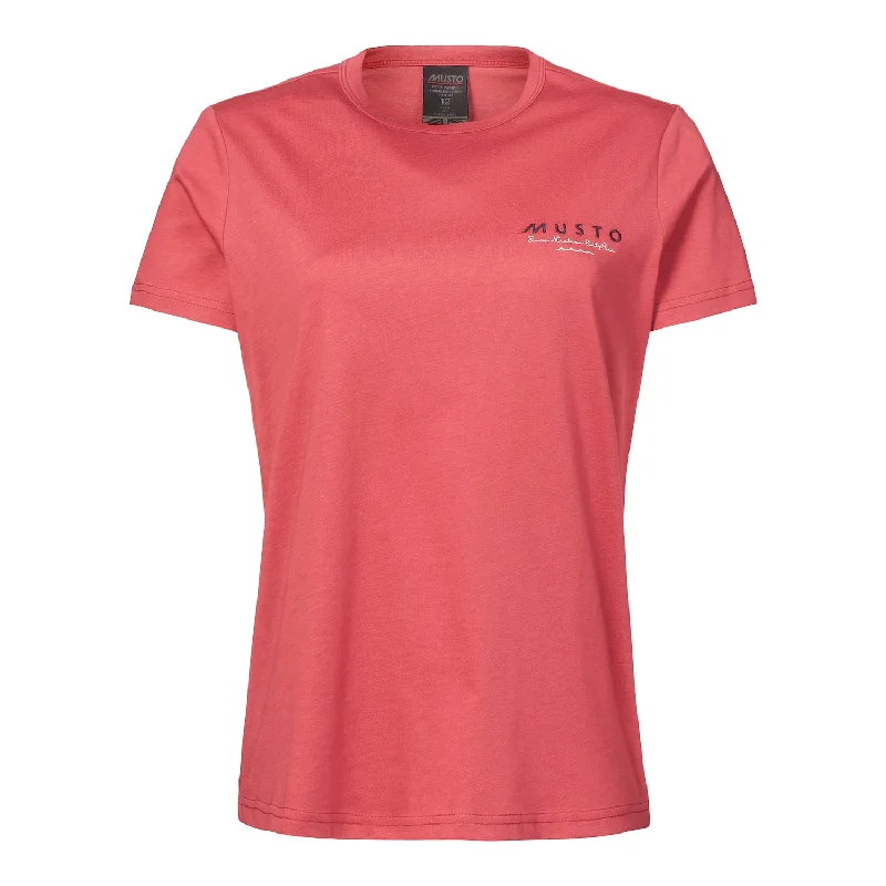 WOMEN'S MARINA MUSTO SHORT-SLEEVE T-SHIRT Collared Crew Neck Turtle Neck
