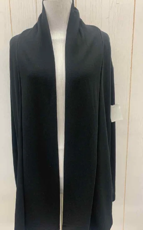 A New Day Black Womens Size XS/S Sweater Welt Pockets Slit Pockets Flap Pockets