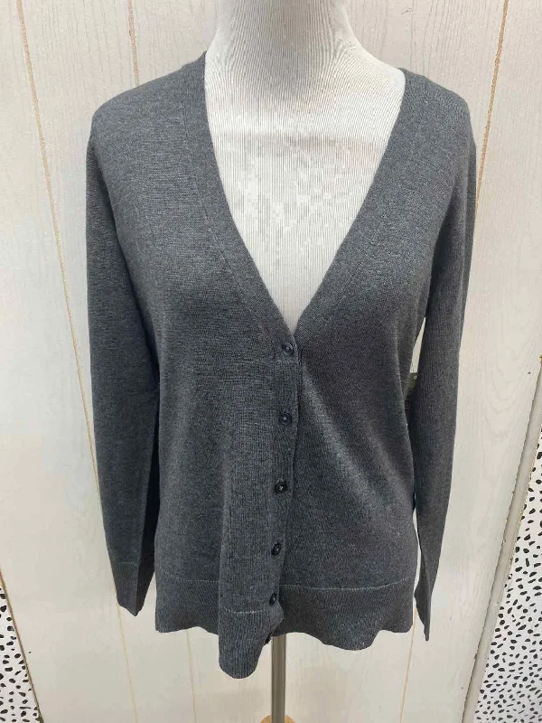 Amazon Gray Womens Size Small Sweater Front Pockets Side Pockets Patch Pockets