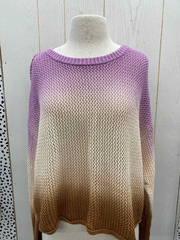 American Eagle Purple Womens Size Small Sweater Zippered Buttoned Snapped