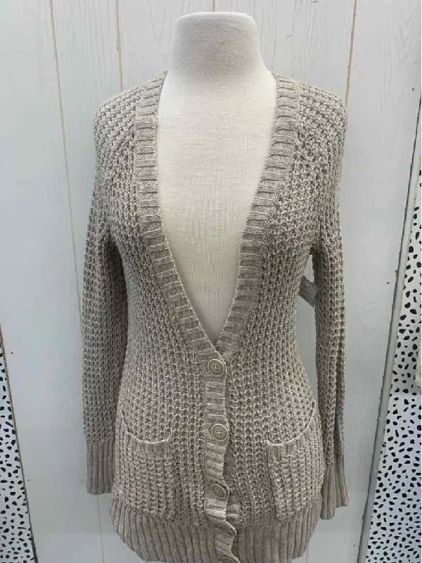 American Eagle Tan Womens Size XS/S Sweater Boxy Sweater Fitted Sweater A-Line