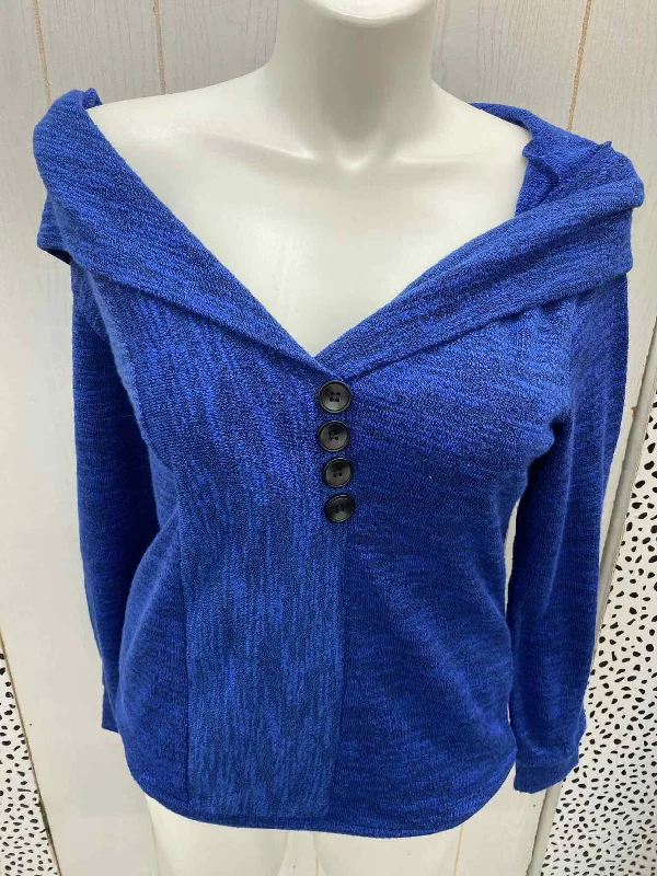Blue Womens Size XL Sweater Nylon Fabric Polyester Fabric Spandex Fabric
