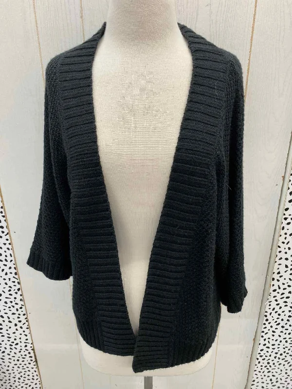 Chico's Black Womens Size M Sweater Collared Crew Neck Turtle Neck