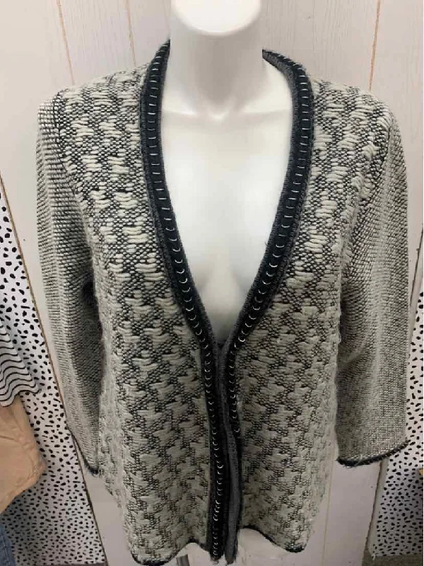 Croft & Barrow Teal Womens Size XL Sweater Print Jacquard Patchwork
