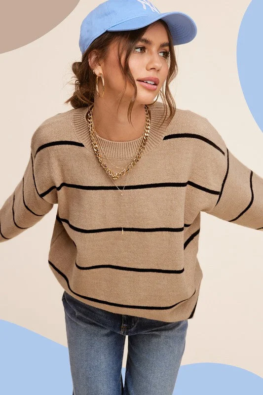Eunice Stripped Sweater Tailored Straight A-Line