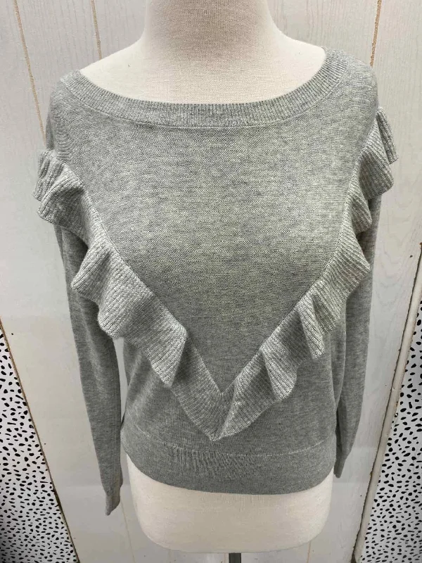 GAP Gray Womens Size XS Sweater Sequined Glittery Shiny