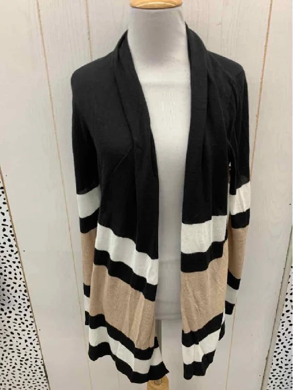 INC Black Womens Size Small Sweater Satin Fabric Silk Fabric Chiffon Fabric