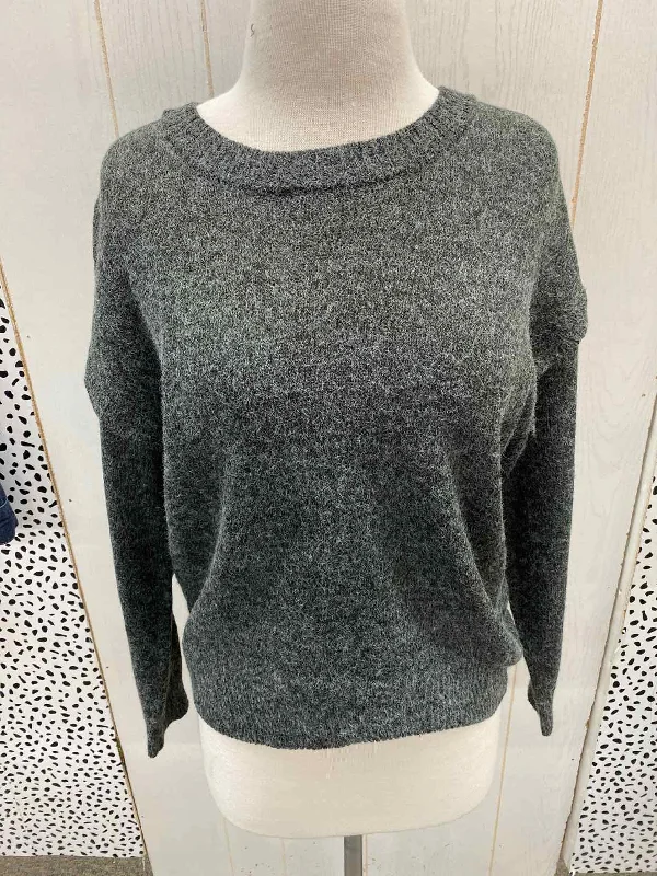 Lumiere Gray Womens Size Small Sweater Spandex Rayon Corduroy