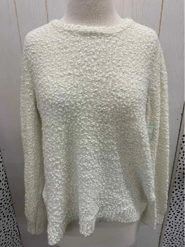 Marled Cream Womens Size Small Sweater Casual Formal Business