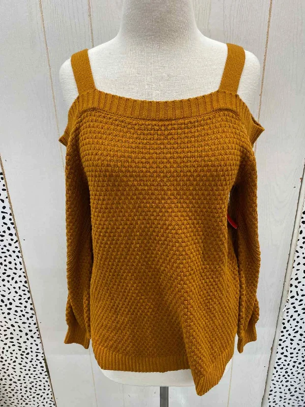 Maurices Orange Womens Size XS Sweater Transparent Opaque Sheer