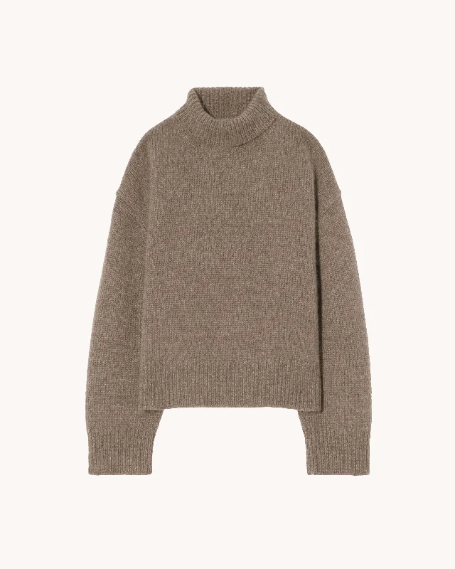 Nili Lotan - Tabitha Sweater in Peat melange Polka Dot Checkered Tartan