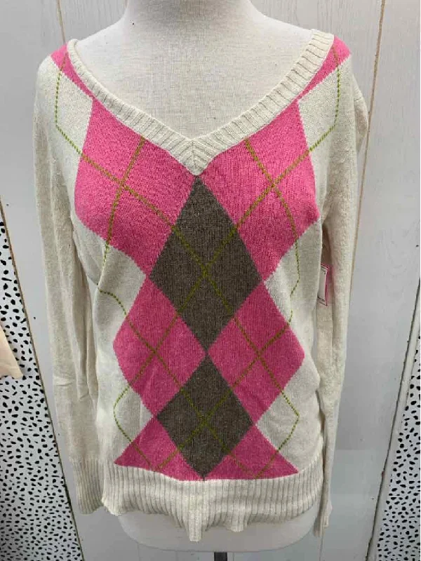 Old Navy Tan Womens Size M Sweater Bright Pastel Dark