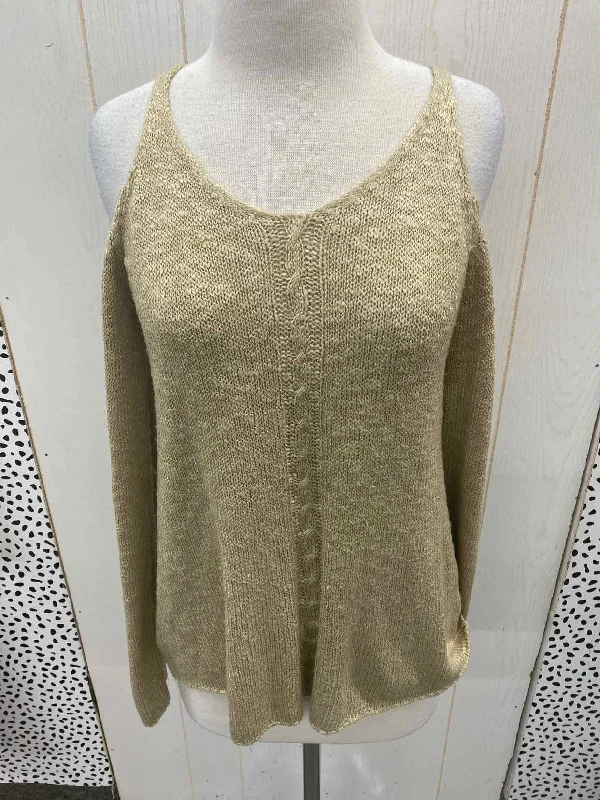 Pink Republic Beige Womens Size S/M Sweater High Neck Crew Neck V-Neck